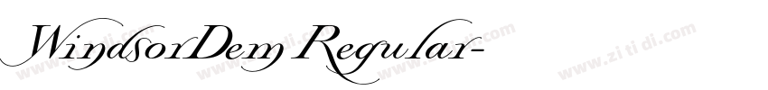 WindsorDem Regular字体转换